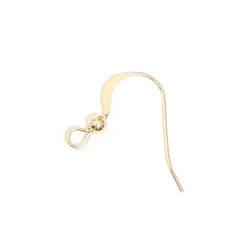 Flat Ear Hook Material Copper Belt Beads Fish Ear Electroplating Jewelry Accessories Diy
