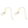 Flat Ear Hook Material Copper Belt Beads Fish Ear Electroplating Jewelry Accessories Diy