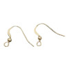Flat Ear Hook Material Copper Belt Beads Fish Ear Electroplating Jewelry Accessories Diy