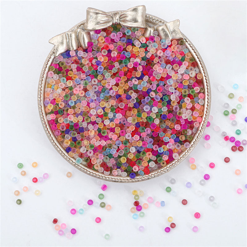 High Quality Transparent Frosted Colorful Rice Beads Handmade Diy Bracelet Necklace