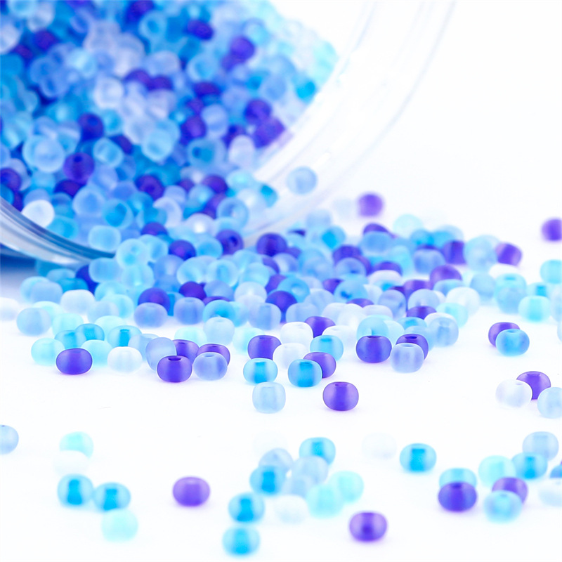 High Quality Transparent Frosted Colorful Rice Beads Handmade Diy Bracelet Necklace