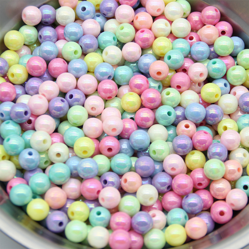 Symphony Acrylic Loose Beads Ab Color Highlight Candy Straight Hole 1 Catties Per Pack
