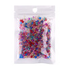 Non-porous Round Beads, Colorful Bubble Rice Glass Microbeads, Handmade Diy Filled Glue