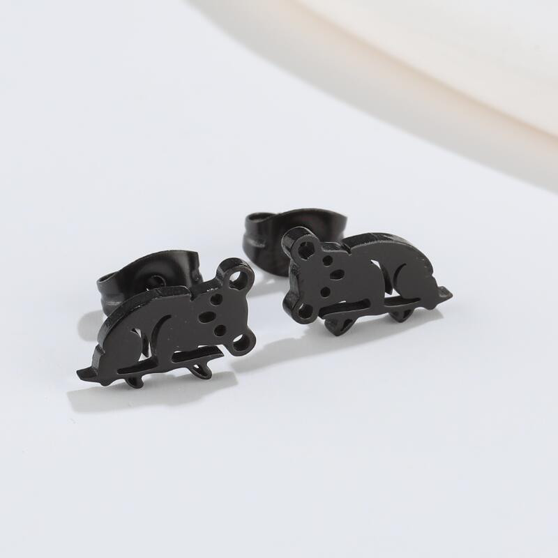 New Jewelry Fashion Simple Cute Small Animal Earrings Ins Cat Rabbit Piercing