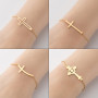 Amazon New Women's Cross Pendant Bracelet Ins Fashion Simple Geometric Couple
