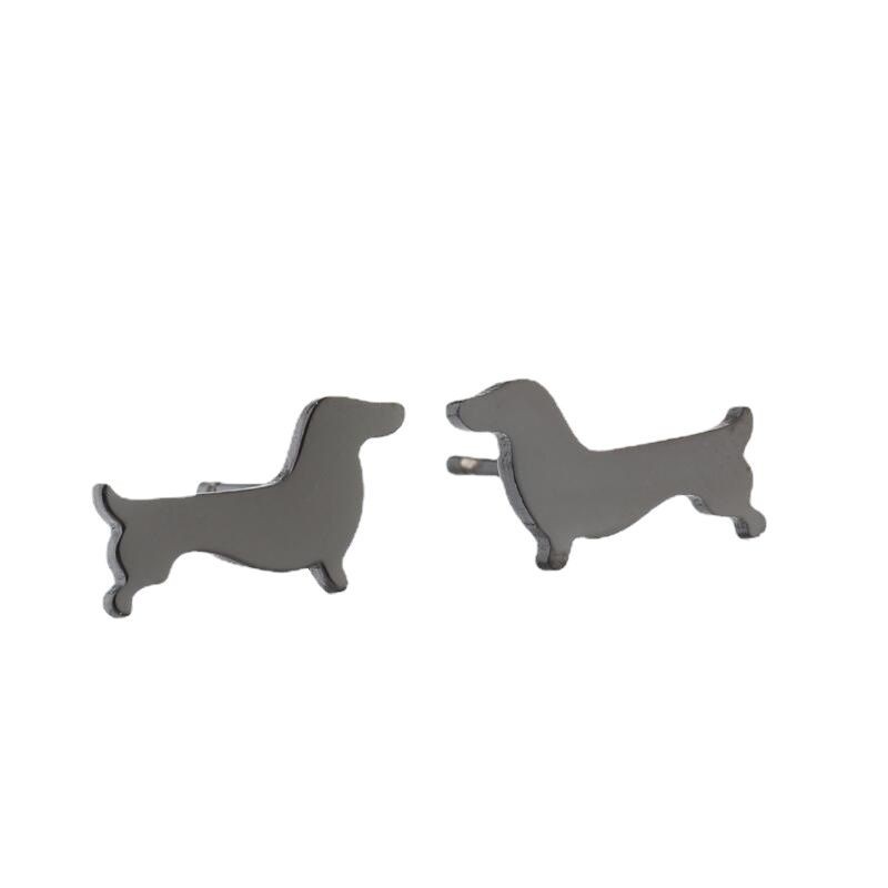 Summer New Cute Little Animal Dachshund Dog Earrings for Women Ins Style Personalized