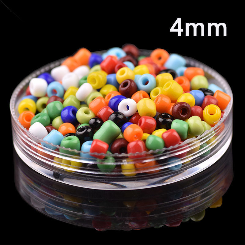 2-4mm Solid Color Rice Beads Glass Handmade Diy Jewelry Earrings Bracelet Necklace