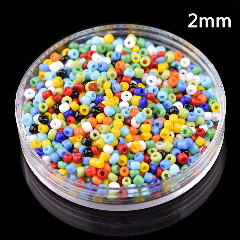 2-4mm Solid Color Rice Beads Glass Handmade Diy Jewelry Earrings Bracelet Necklace