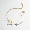 Real Gold Electroplating Geometric Love Heartbeat Bracelet Korean Simple Niche Design