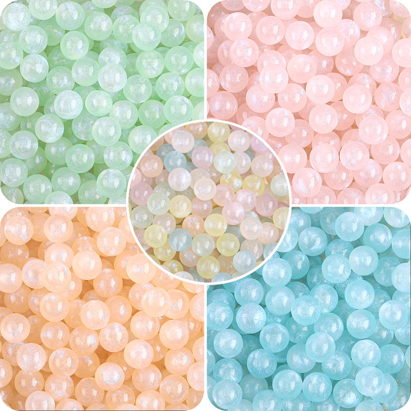 Acrylic Non-porous Japanese Pearlescent Mermaid Round Beads Loose Handmade Diy Bracelet