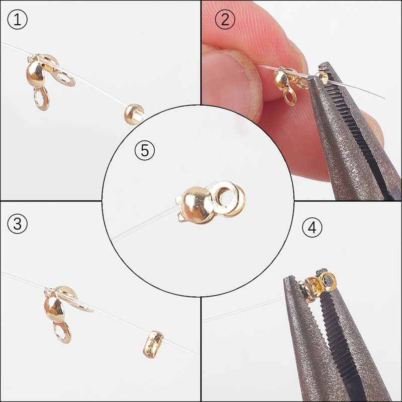 18k Gold-plated Color-preserving Positioning Beads Diy Accessories Material Finishing