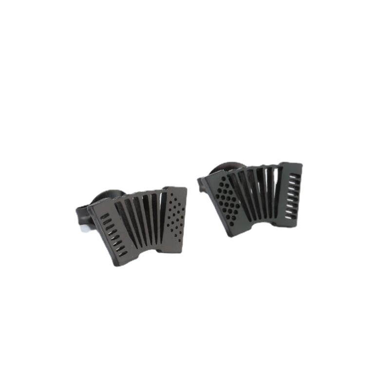 New Retro Horn Accordion Earrings Ins Personalized Music Headphones Singing Microphone