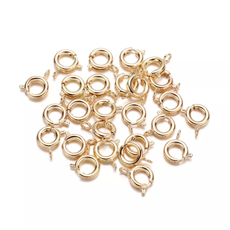 Spring Buckle 6mm7mm9mm Copper Necklace Round Slingshot Jewelry Accessories Manufacturer
