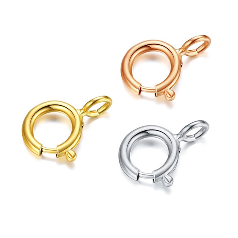 Spring Buckle 6mm7mm9mm Copper Necklace Round Slingshot Jewelry Accessories Manufacturer