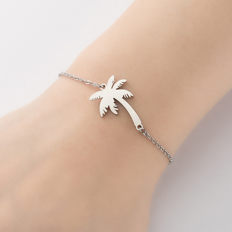 Amazon Tropical Palm Tree Bracelet Fashion Charm Women's Beach Coconut Plant Pendant