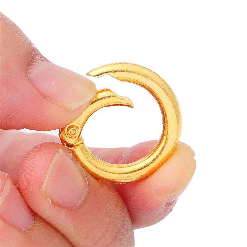 5-pack Alloy Open Spring Ring Round Buckle Diy Homemade Mobile Phone Chain Accessories