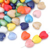Milky Ceramic Five-petal Flower Square Beads Diy Handmade Beaded Bracelet Necklace Peach