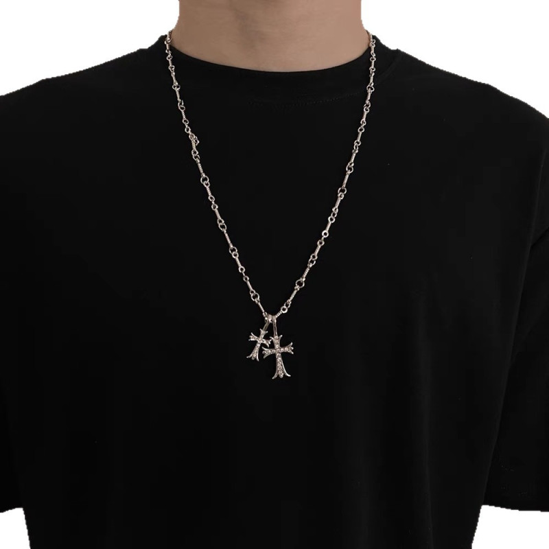 Cross Necklace Men's Niche Simple Design Ins Hip-hop Popular Pendant Women's Fashion
