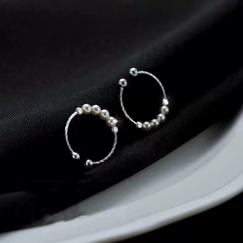 So Cute ~ Ring Set Light Luxury Niche Exquisite Love-shaped Index Finger Korean Ins