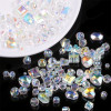 Glass Crystal Pearlescent Flat Beads Square Peach Heart Diy Handmade Beaded Bracelet