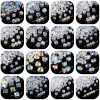 Glass Crystal Pearlescent Flat Beads Square Peach Heart Diy Handmade Beaded Bracelet
