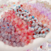 Jelly Glass Round Beads, Semi-sugar Bubbles, Gold Powder, Loose Beaded Bracelets, Diy