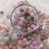 Jelly Glass Round Beads, Semi-sugar Bubbles, Gold Powder, Loose Beaded Bracelets, Diy