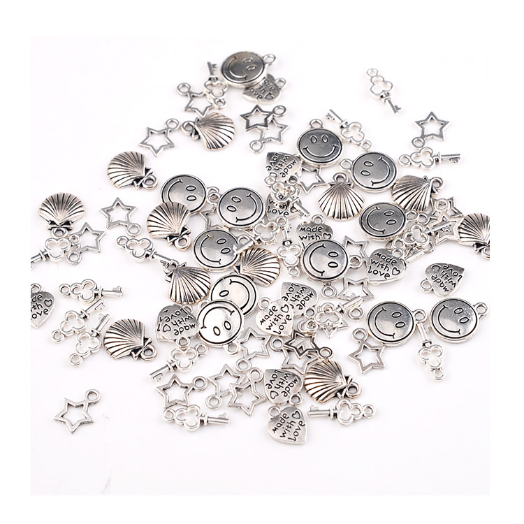 Diy Alloy Jewelry Accessories Tibetan Silver Retro Ethnic Style Pendant Bracelet Necklace