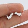 Cute Tyrannosaurus Rex Dinosaur Earrings Mini Simple Stainless Small Animal E-commerce New