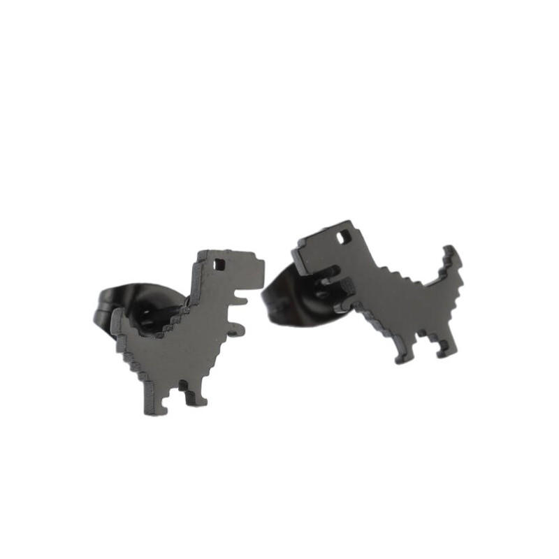 Cute Tyrannosaurus Rex Dinosaur Earrings Mini Simple Stainless Small Animal E-commerce New