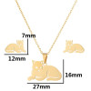 Stainless Steel New Jewelry Women's Cute Snake Bee Butterfly Necklace Earrings