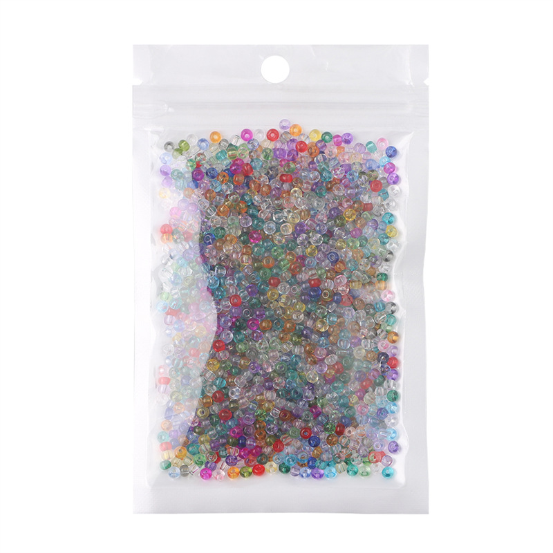 High Quality 2/3/4mm Transparent Paint Solid Color Rice Beads Handmade Diy Necklace