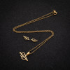 Stainless Steel Love Set Wish New Three-piece Set One-arrow Heart Necklace Earrings