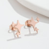Stainless Steel 18k Gold Electroplated Star Earrings Ins Style Fashionable Simple Sweet