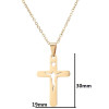 European and American New Stainless Steel Cross Pendant Necklace Ins Men and Women Punk