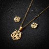 Year of the Tiger 18k Gold Little Earrings Women's Stainless Steel Small Fresh New