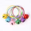 Diy Candy-colored Bell Keychain, Colorful Painted Steel Wire Ring, Student School Bag