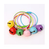 Diy Candy-colored Bell Keychain, Colorful Painted Steel Wire Ring, Student School Bag