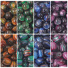Resin Flowing Starry Sky Halo-dyed Round Beads Multi-color Loose Diy Handmade Beading