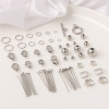 Titanium Steel, Stainless Metal Color Retention, Lobster Clasp, Open Circle Ball Needle