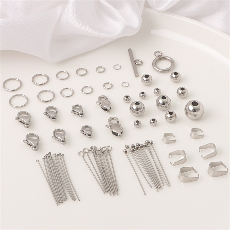 Titanium Steel, Stainless Metal Color Retention, Lobster Clasp, Open Circle Ball Needle
