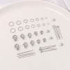 Titanium Steel, Stainless Metal Color Retention, Lobster Clasp, Open Circle Ball Needle