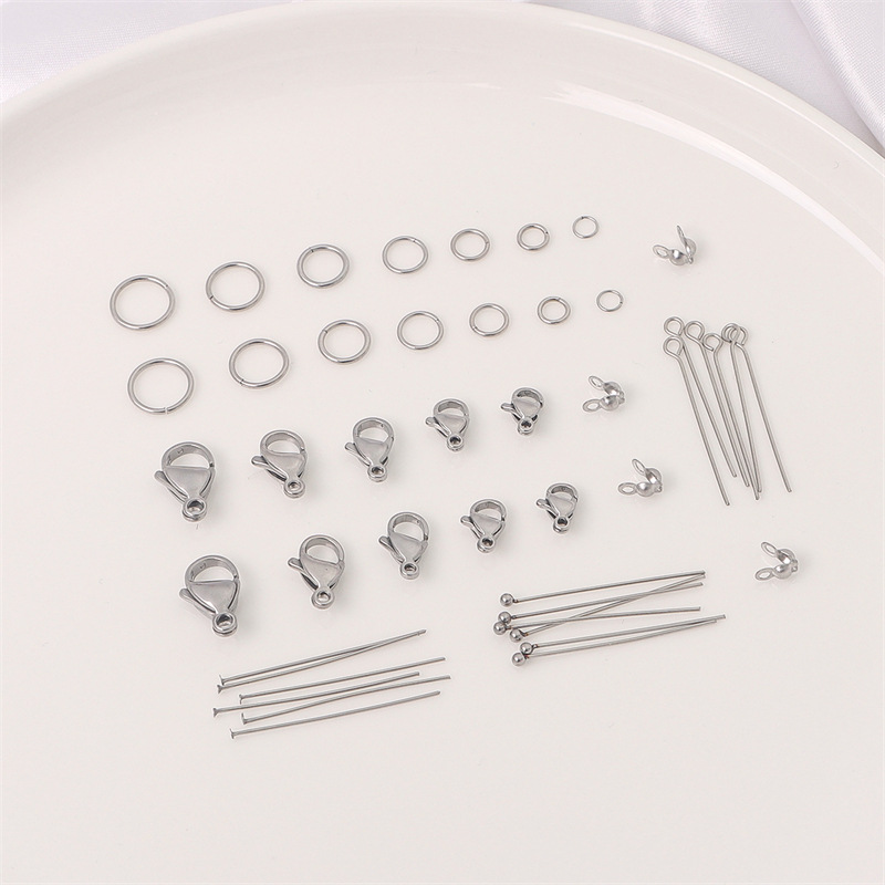 Titanium Steel, Stainless Metal Color Retention, Lobster Clasp, Open Circle Ball Needle