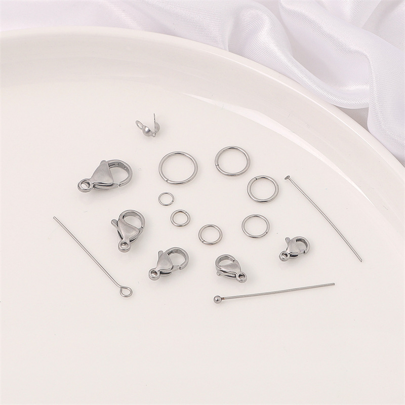 Titanium Steel, Stainless Metal Color Retention, Lobster Clasp, Open Circle Ball Needle