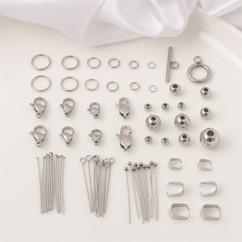 Titanium Steel, Stainless Metal Color Retention, Lobster Clasp, Open Circle Ball Needle