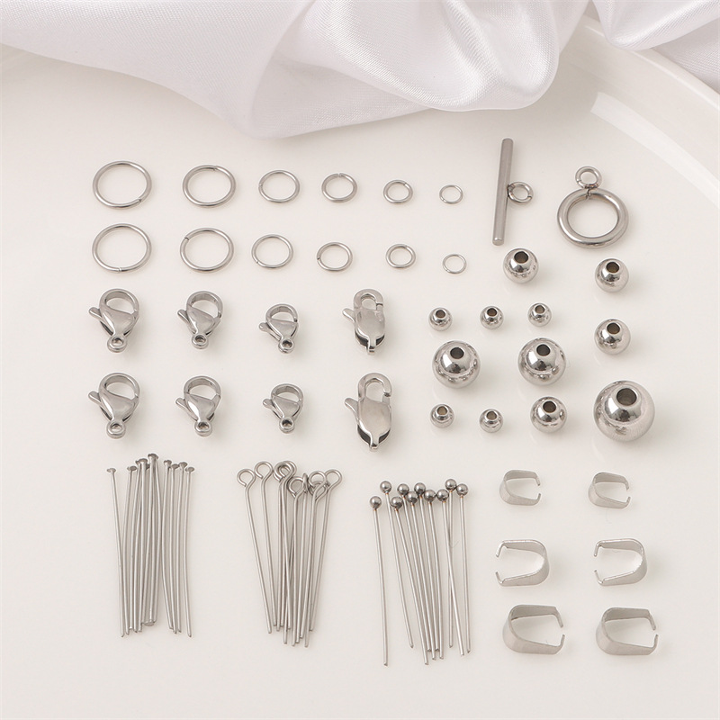 Titanium Steel, Stainless Metal Color Retention, Lobster Clasp, Open Circle Ball Needle