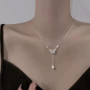 Super Fairy ~ Bow Tie Necklace for Women Niche Design High-end Light Luxury Versatile Ins