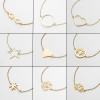 2025 New Geometric Simple Love Shape Star Pendant Bracelet Stainless Steel Tree of Life