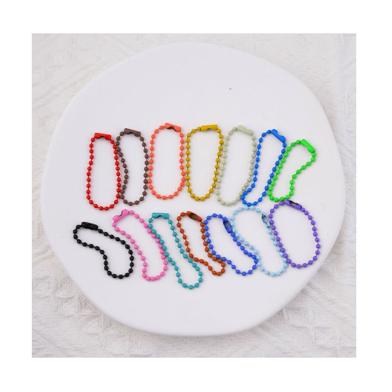 Diy Jewelry Accessories Colorful Bead Chain Hanging Paint Wave Guka Small Disc Key