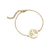 Spring New Stainless Steel Tree of Life Coconut Pendant Bracelet Ins Fashion Lotus Flower